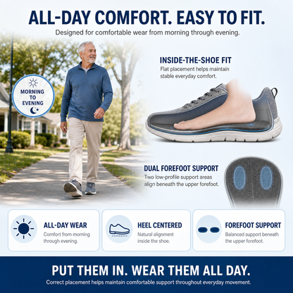 AllyBee® MicroForest™ BioBalance 6-Zone Wellness Insoles — Metabolism, Circulation, Nerves, Joints, Lower Back & Balance Support